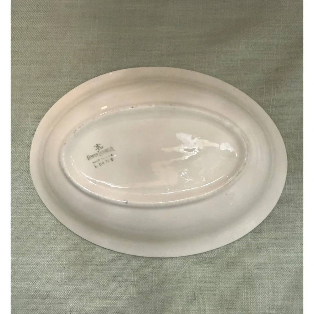 Vintage Homer Laughlin Blue Willow Oval Plate Platter USA L54N6 See Measurements